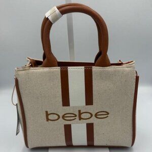 NWT Bebe Paisley Mini Canvas hand bag - Caramel color